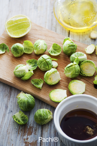 Purple Brussels sprouts